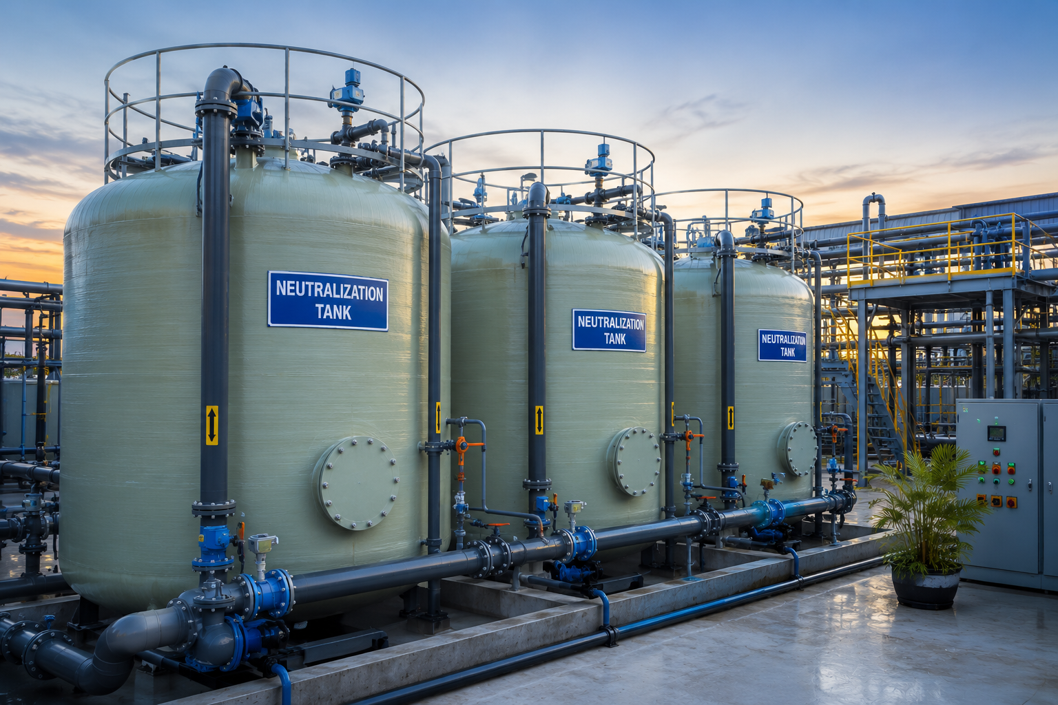 HDPE Neutralization Tanks
